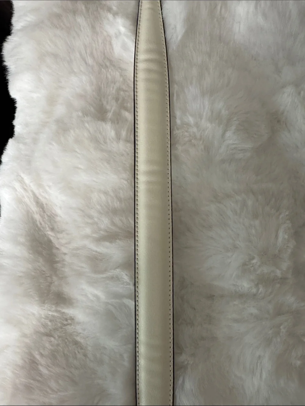 kate spade Cream Pebbled Leather Shoulder Bag with Black Trim